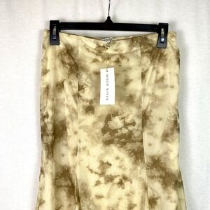 NWT Anthropologie Women's Medium Skirt Western Cowgirl Country Boho Brown Midi M